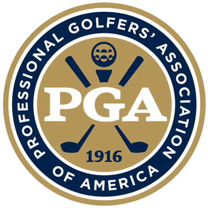 PGA of America crest, instructor credential